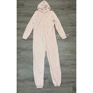 Pink Unicorn Hooded Plush Onesie Pajama Adult Cozy Fleece Lounge